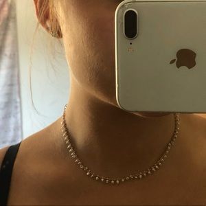 Gold and White Choker